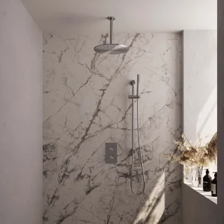 Brushed Edition inbouw regendouche set RVS geborsteld PVD