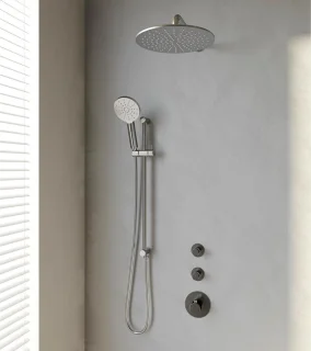 Brushed Edition SET 22 thermostatische inbouw regendoucheset