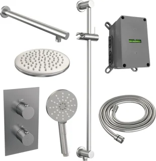 Brushed Edition thermostatische inbouw regendouche set 20 cm