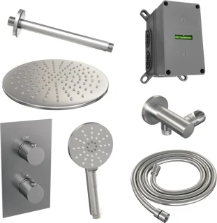 Brushed Edition thermostatische inbouw regendouche set 30 cm
