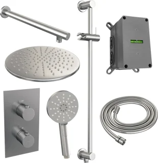 Brushed Edition thermostatische inbouw regendouche set