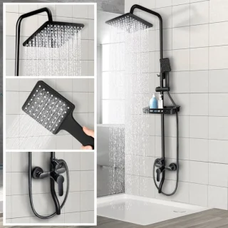 BVSOIVIA thermostatische regendouche set - zwart