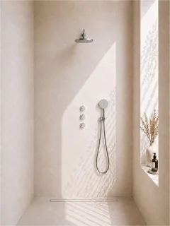 Caral inbouwthermostaat met hoofddouche en handdouche chroom