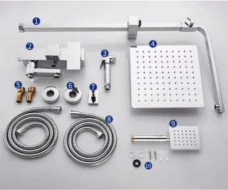 CasaLuxe Regendoucheset Chroom