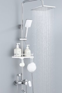 CasaLuxe Regendoucheset Chroom — luxe, veilig en gebruiksvriendelijk