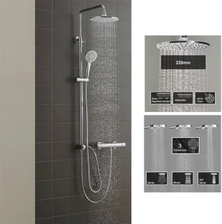 CECIPA max Douchesysteem Chroom Regendouche en Handdouche