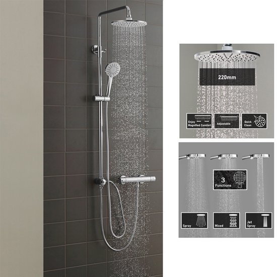 CECIPA max Douchesysteem Regendouche Handdouche Chroom review