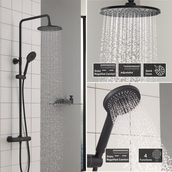 CECIPA Max Regendouche Zwart Met Thermostaatkraan review