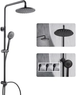 CECIPA Max Regendouchesysteem Ø22 cm Zwart