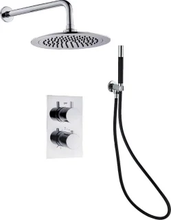 Ced'or Complete Inbouw Regendouche 20 cm Zwart Chroom