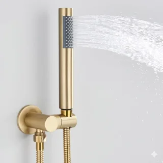 Cellista Regendouche Inbouwset Geborsteld Goud