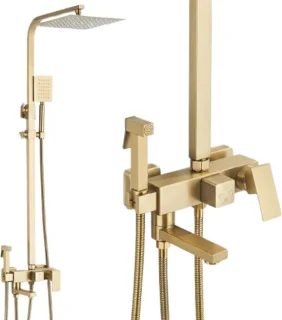 Cellista Regendouche Set Goud Geborsteld RVS