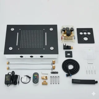 Cellista Thermostatisch Regendouchesysteem Inbouw Set