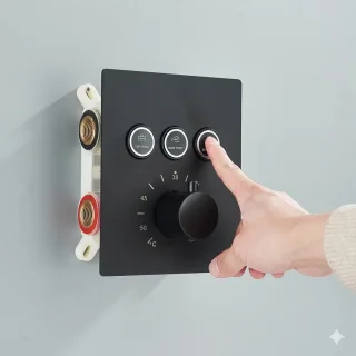 Cellista Thermostatisch Regendouchesysteem Inbouw Set