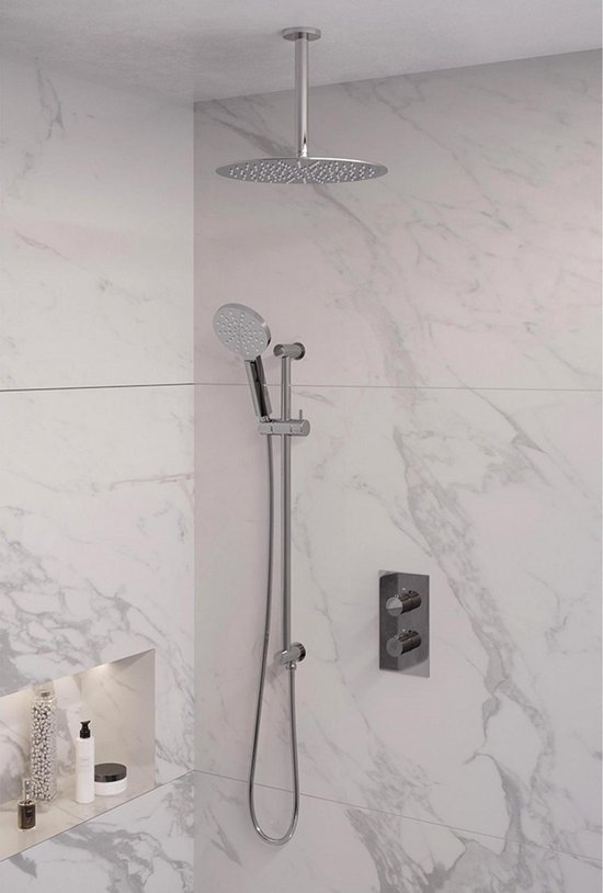 Chrome Edition inbouw regendouche SET 48 30cm