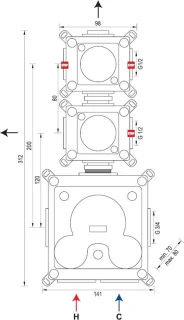 Chrome Edition thermostatische inbouw regendouche set 23