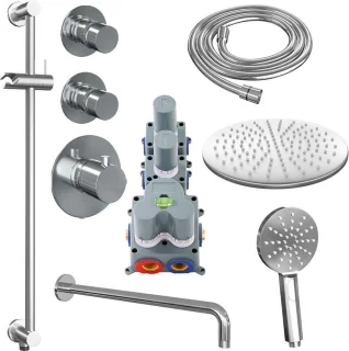 Chrome Edition thermostatische inbouw regendouche set 23