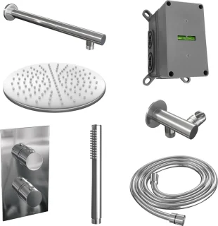 Chrome Edition thermostatische inbouw regendouche set 30 cm
