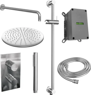 Chrome Edition Thermostatische Inbouw Regendouche Set 40