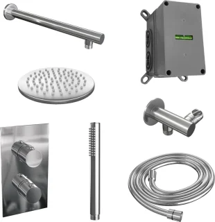Chrome Edition Thermostatische inbouw regendoucheset