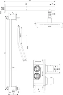 Chrome Edition thermostatische regendouche set 43