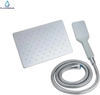 Chroom Regendouche Rechthoek 25x17cm met Handdouche en Stang
