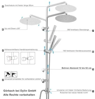 Chroom RVS Doucheset