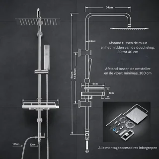 CLVP® Regendoucheset Zilver