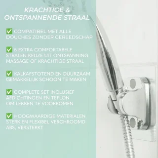 Compleet doucheset chroom