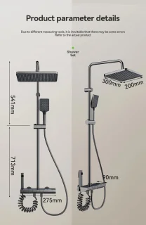 Compleet Douchesysteem Hoofddouche & Handdouche Zilver