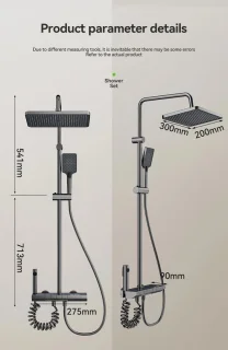 Compleet Douchesysteem Hoofddouche & Handdouche Zilver