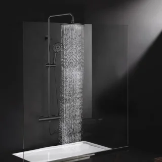 Compleet douchesysteem thermostaat en regendouche 25 cm
