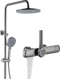 De Complete Douchekolom Thermostaatkraan Antraciet in één oogopslag
