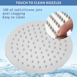 Complete set met regendouchekop en douchefilter (25 cm, rond)