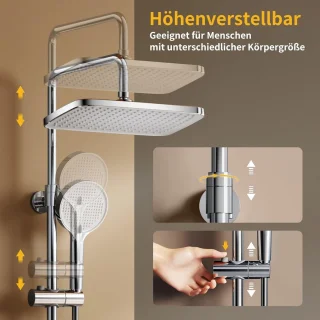 Complete Thermostaat Douchesysteem - Chroom