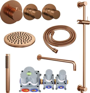 Copper Edition Inbouw Regendouche SET 15