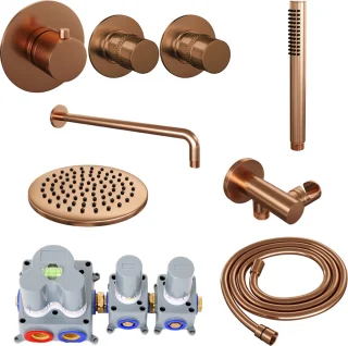 Copper Edition Set 03 Inbouw regendouche