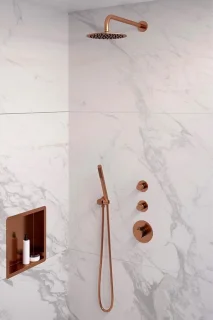Copper Edition Set 03 Inbouw regendouche