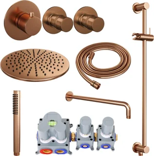 Copper Edition Thermostatische Inbouw Regendouche SET 16