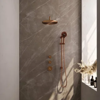 Copper Edition Thermostatische Regendouche Set