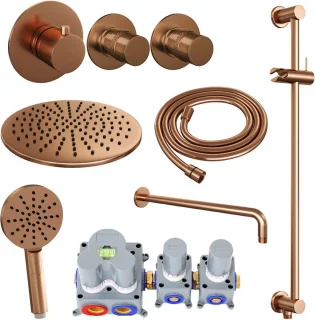 Copper Edition Thermostatische Regendouche Set