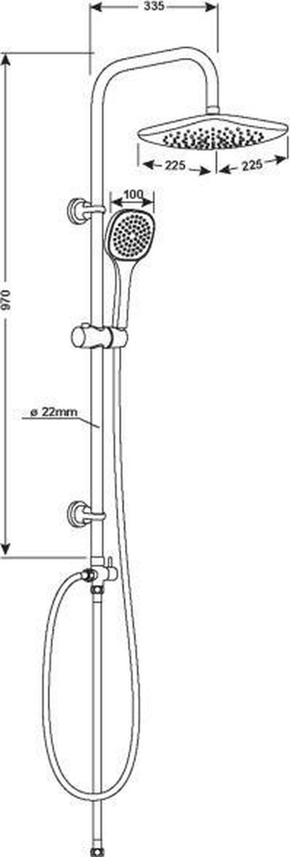 Wat vinden we goed aan de Cornat Square Neo Doucheset Roestvrij Staal Industrieel