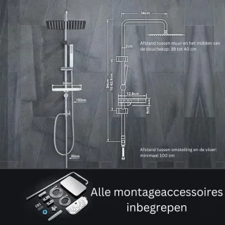 CRLYN Regendouchekop RVS zonder kraan