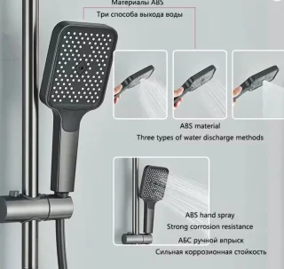 CS Douchekraan Digitaal 4-in-1 Zwart