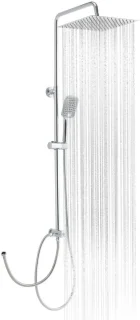 Dailygoods OFFO regendouche zonder armatuur chroom 25x25cm vierkant roestvrij staal