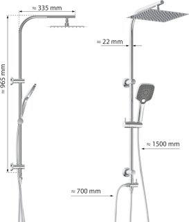 DailySupplies Regendouche met Thermostaatkraan Doucheset