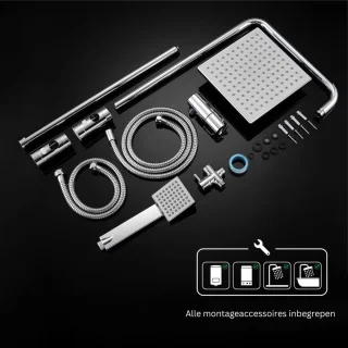 DailySupplies® Regendouchekop Zilver