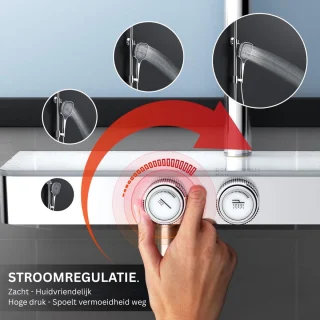 DailySupplies® Regendouchekop Zilver Chroom