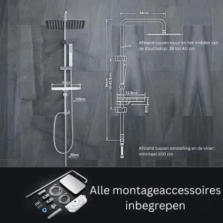 DailySupplies Regendouchekop Zilver