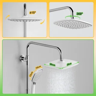 DailySupplies® Regendoucheset Zilver